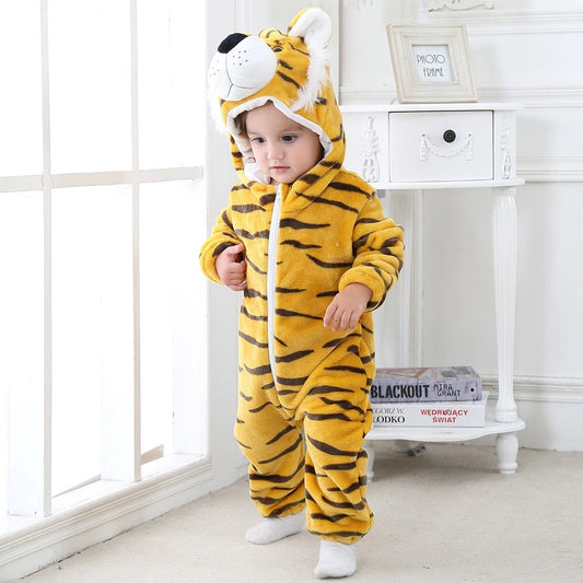 Roupa Do Bebê Bonito Animais Vaca Panda Macacão Infantil Macacão Quente Do Bebê Uma Peça