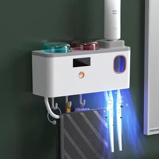 Aplicador Pasta de Dente Suporte Dispenser Escova Automático Com Esterilizador Uv + 2 PCS COPOS -K9