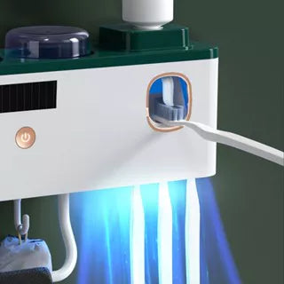 Aplicador Pasta de Dente Suporte Dispenser Escova Automático Com Esterilizador Uv + 2 PCS COPOS -K9