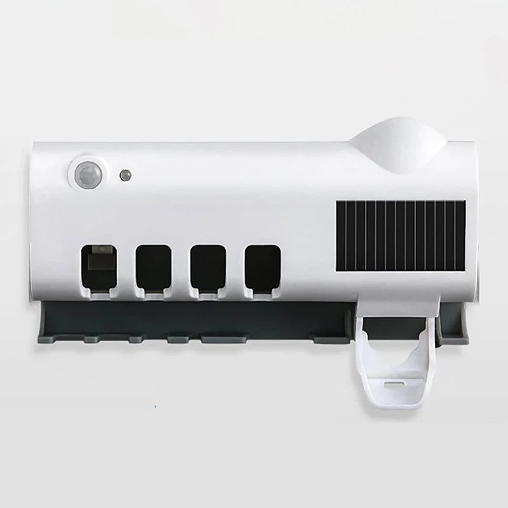 Aplicador Pasta de Dente Suporte Dispenser Porta Escovas Com Esterilizador UV Automático Cabo USB