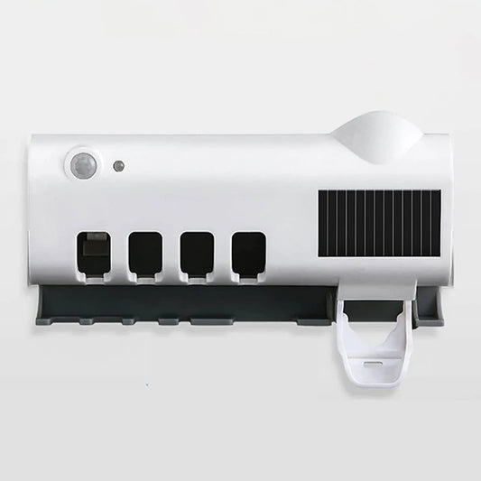 Aplicador Pasta de Dente Suporte Dispenser Porta Escovas Com Esterilizador UV Automático Cabo USB