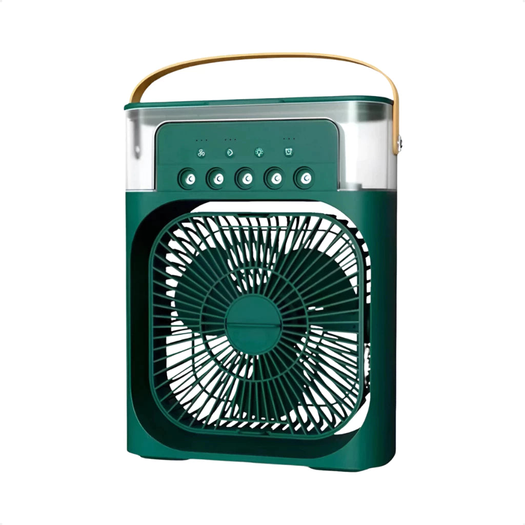 Mini Ar Condicionado Climatizador Umidificador Ventilador Agua Com LED Portátil