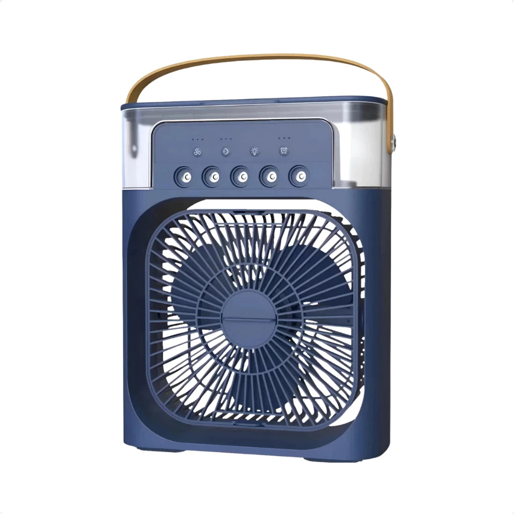 Mini Ar Condicionado Climatizador Umidificador Ventilador Agua Com LED Portátil