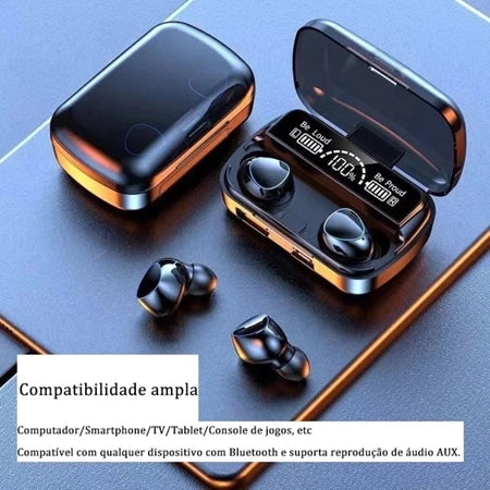 Kit M10 Bluetooth 5.3 Fones de ouvido sem fio