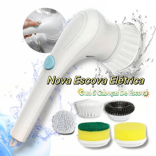 Escova De Limpeza Elétric Ajustável Janela Banheiro e Cozinha Ferramenta 3 em 1 Recarregável