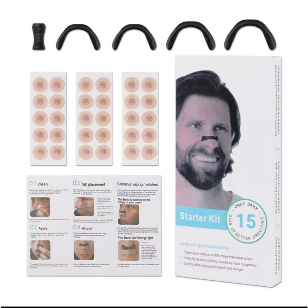 Dilatador Nasal Sono Dilatadores De Respiração Starter Kit Nariz Respirar Tiras Nasais Magnéticas Reduzir Ronco 🌙✨